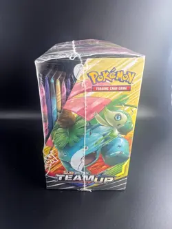 Team Up Booster Box Pokemon 36 Packs NEW SEALED! w/ Acrylic Case - Image 2