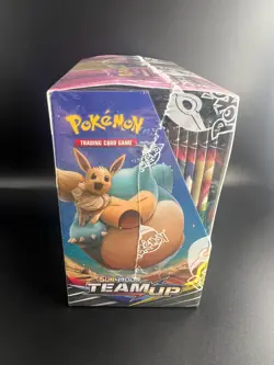 Team Up Booster Box Pokemon 36 Packs NEW SEALED! w/ Acrylic Case - Image 4