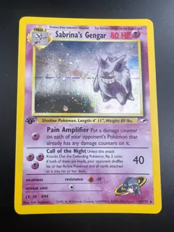 Sabrina's Gengar - 14/132 - Pokemon Gym Heroes 1st Edition Holo Rare WOTC NM - Image 1