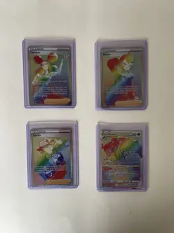 Rainbow Pokemon Lot (4 Cards, 3 Trainers, 1 Regular), Lightly Played - Image 1