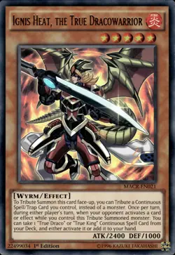 Ignis Heat, The True Dracowarrior - Ultra Rare 1st Ed. MACR-EN021 - LP - YuGiOh - Image 1