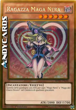 RAGAZZA MAGA NERA • (Dark Magician Girl) • Rara Oro • MVP1 ITG56 • 1Ed • Yugioh! - Image 1