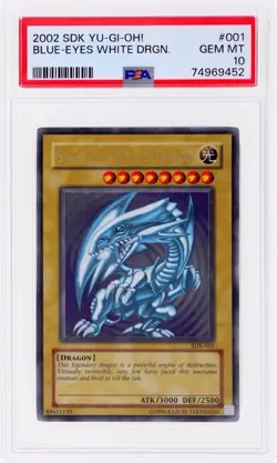 2002 Yu-Gi-Oh Starter Deck Kaiba Unlimited Blue-Eyes White Dragon #SDK1 PSA 10 - Image 1