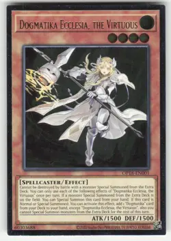 Dogmatika Ecclesia, the Virtuous (UTR) OTS Tournament Pack 18 OP18-EN001 - Image 1