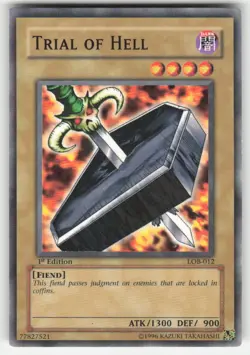 Trial of Hell Common The Legend of Blue Eyes White Dragon LOB-012 1ST ED LP - Image 1