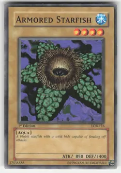 Armored Starfish Common The Legend of Blue Eyes White Dragon LOB-116 1ST ED LP - Image 1