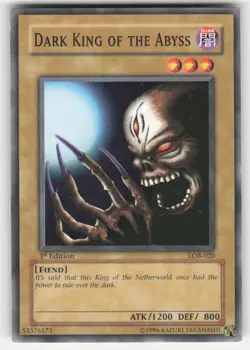 Dark King of the Abyss The Legend of Blue Eyes White Dragon LOB-020 1ST ED LP - Image 1