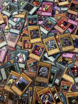 Lot Of Vintage 90s Yu-Gi-Oh Cards With Blue Eyes White Dragon - Image 1