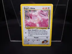 Koga’s Ditto 10/132 Gym Challenge Holo Pokemon Card / HP - Image 1