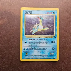 Lapras 10/62 Pokemon Fossil Holo Rare Card - HP - Image 1