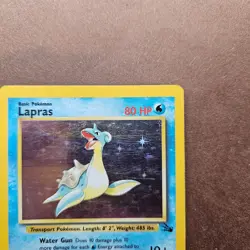 Lapras 10/62 Pokemon Fossil Holo Rare Card - HP - Image 3