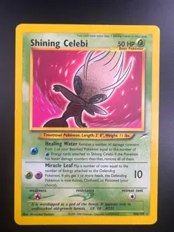 Shining Celebi - 106/105 - Pokemon Neo Destiny Unlimited Holo Rare Card WOTC LP - Image 1