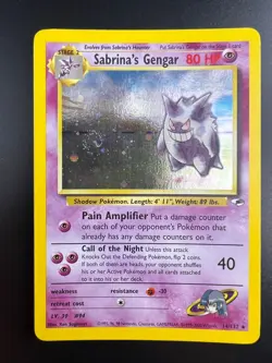 Sabrina's Gengar - 14/132 - Pokemon Gym Heroes Unlimited Holo Rare Card WOTC LP - Image 1