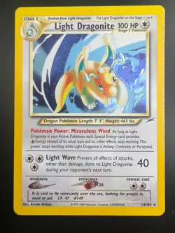 Light Dragonite - 14/105 - Pokemon Neo Destiny Unlimited Holo Rare Card WOTC NM - Image 1