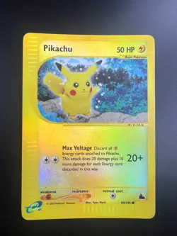 Pikachu - 84/144 - Pokemon Skyridge Reverse Holo Rare Card LP - Image 1