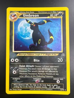 Umbreon - 13/75 - Pokemon Neo Discovery Unlimited Holo Rare Card WOTC LP - Image 1