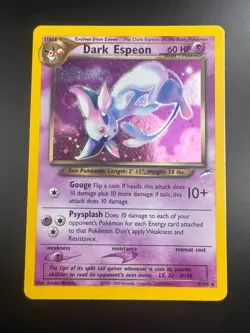 Dark Espeon - 4/105 - Pokemon Neo Destiny Unlimited Holo Rare Card WOTC NM - Image 1