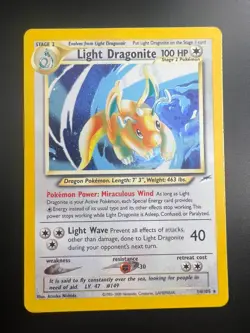 Light Dragonite - 14/105 - Pokemon Neo Destiny Unlimited Holo Rare Card WOTC NM - Image 1