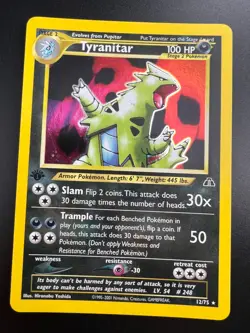 Tyranitar - 12/75 - Pokemon Neo Discovery 1st Edition Holo Rare Card WOTC LP - Image 1