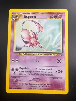 Espeon - 1/75 - Pokemon Neo Discovery Unlimited Holo Rare Card WOTC NM - Image 1