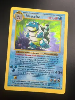 Blastoise - 2/102 - Pokemon Base Set Shadowless Holo Rare Card WOTC LP - Image 1