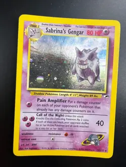 Sabrina's Gengar - 14/132 - Pokemon Gym Heroes Unlimited Holo Rare Card WOTC LP - Image 1