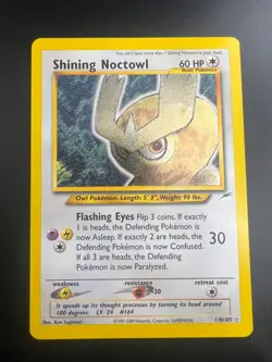 Shining Noctowl - 110/105 - Pokemon Neo Destiny Unlimited Holo Rare Card WOTC NM - Image 1