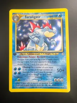 Feraligatr - 4/111 - Pokemon Neo Genesis 1st Edition Holo Rare Card WOTC LP - Image 1