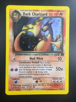 Dark Charizard - 4/82 - Pokemon Team Rocket Unlimited Holo Rare Card WOTC MP - Image 1