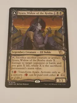MTG RARE SHOWCASE - MOM: NM - AYARA, WIDOW OF THE REALM/ FURNACE QUEEN 0296 - Image 1