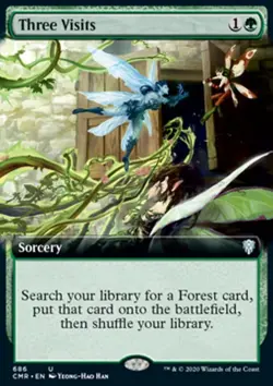 MTG Magic the Gathering Three Visits (686/743) Commander Legends NM - Image 1