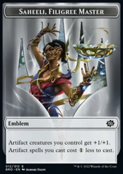 MTG Emblem - Saheeli, Filigree Master (12/399) The Brothers' War LP - Image 1