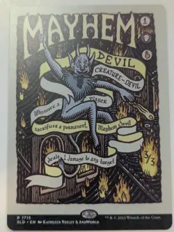 Mayhem Devil #1715 Non-Foil MTG Secret Lair Prints of Darkness English NM-Mint - Image 1
