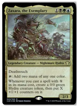 MTG Foil Zaxara, the Exemplary - Commander 2020 Heavily Played English - Image 1