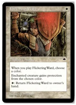 MTG Flickering Ward - Tempest Heavily Played English - Image 1
