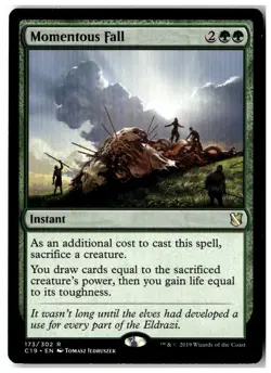 MTG Momentous Fall - Commander 2019 Moderately Played English - Image 1