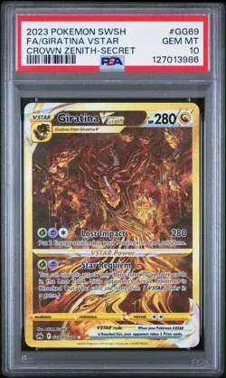 2023 POKEMON SWORD & SHIELD CROWN ZENITH SECRET FULL ART/GIRATINA VSTAR PSA 10 - Image 1