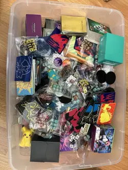 HUGE Pokemon TCG Accessories Lot Sleeves Coins Dividers Energy Dice Binders! ?? - Image 1