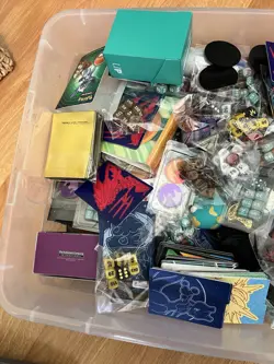 HUGE Pokemon TCG Accessories Lot Sleeves Coins Dividers Energy Dice Binders! ?? - Image 4