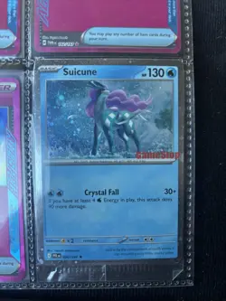 Pokemon TCG Phantasmal Flames Gamestop Stamp Promo Holo Suicune Sealed - Image 1