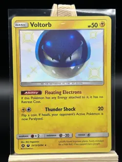 Pokemon TCG Voltorb Hidden Fates SV13/SV94 Holo Shiny Holo Rare - Image 1