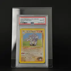2000 Pokemon Gym Heroes 2/132 Brock's Rhydon Holo PSA 8 NM-MT - Image 1