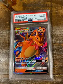 POKEMON 2019 SM Promo Hidden Fates Tins CHARIZARD GX SM211 PSA 10 Gem Mint RARE - Image 1