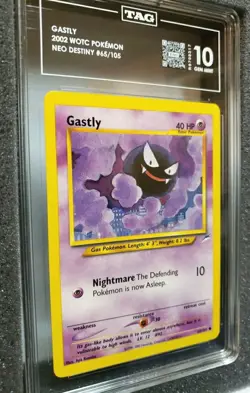 2002 Pokemon Gastly Neo Destiny - Unlimited 65/105 TAG 10 Gem Mint Rare - Image 2