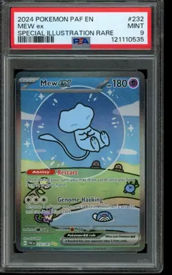 PSA 9 MINT Pokemon Mew ex Paldean Fates Special Illustration Rare 232/091 - Image 1
