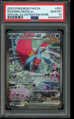PSA 10 GEM MINT Pokemon Roaring Moon ex Paradox Rift 251/182 - Image 1