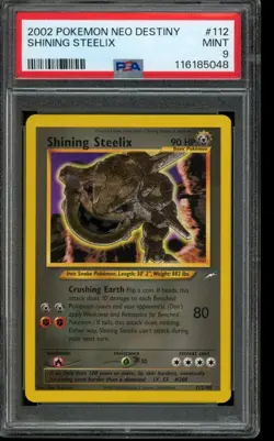 PSA 9 MINT Pokemon Shining Steelix Neo Destiny Holo 112/105 - Image 1