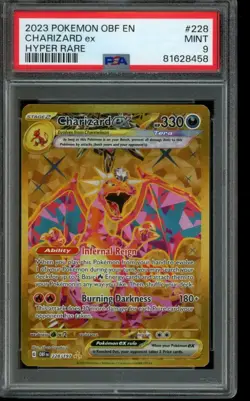 PSA 9 MINT Pokemon Charizard EX Obsidian Flames Hyper Rare 228/197 - Image 1