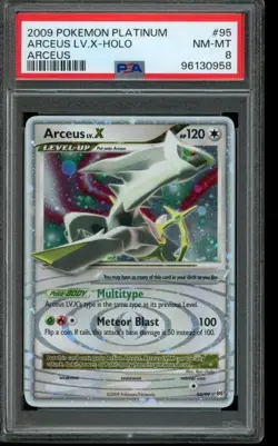 PSA 8 NM-MT Pokemon Arceus LV.X Arceus Holo 95/99 - Image 1