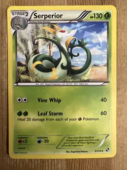 Pokemon TCG Serperior Black & White 5/114 Holo Exclusive Cracked Ice Holo VLP - Image 1